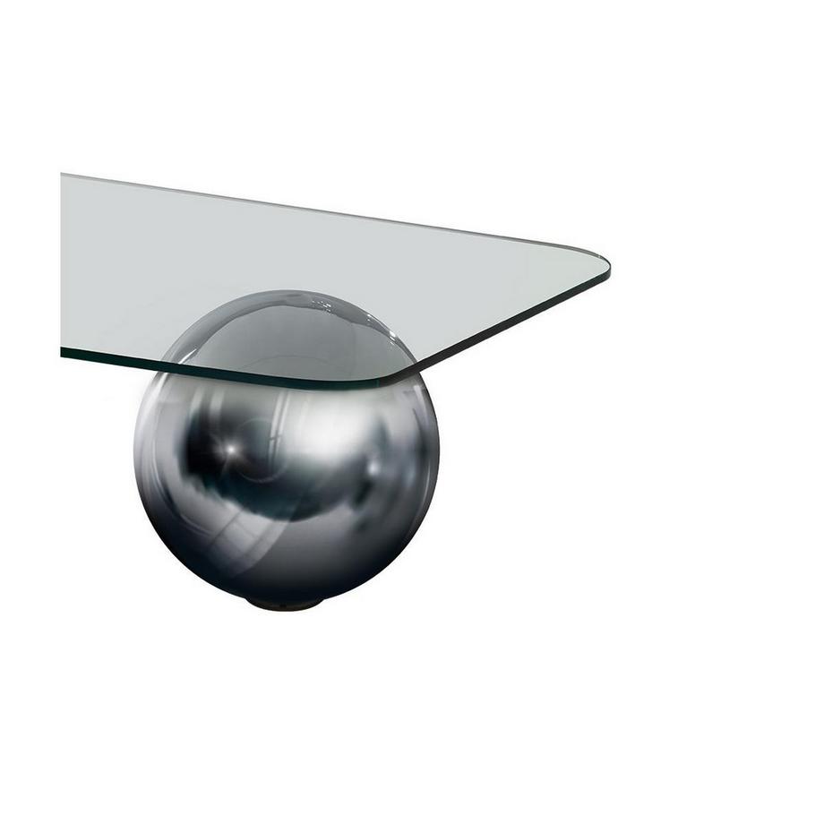 Vente-unique Table basse MUNDO Verre trempé acier  