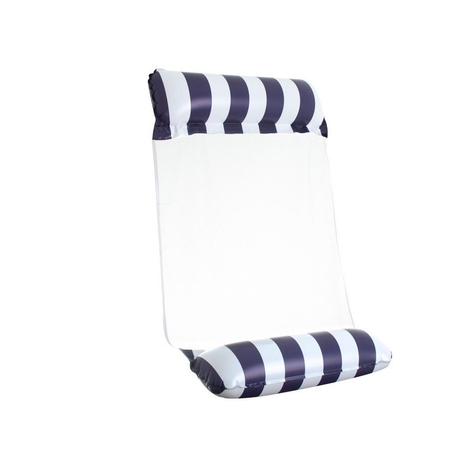 Schwimmstuhl mit aufblasbarer Matratze, 120 x 70 cm, Marineblau