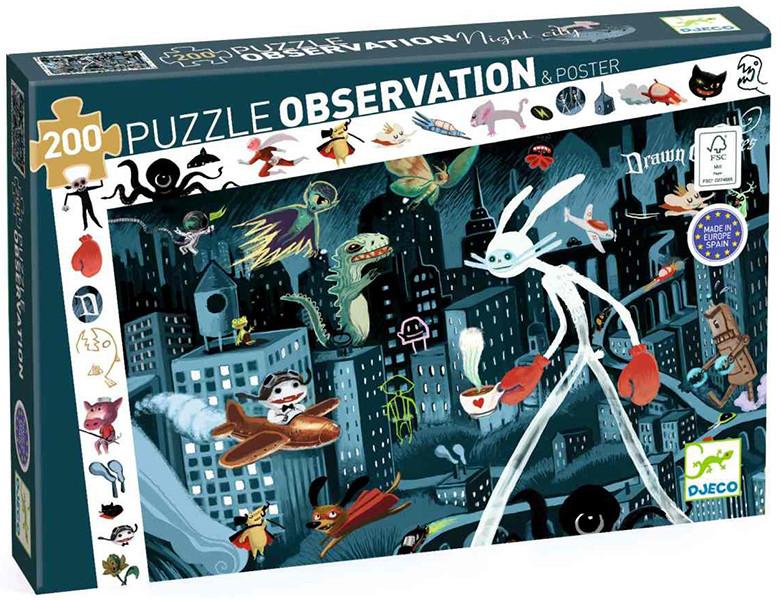 Djeco  Puzzle Stadt in der Nacht 