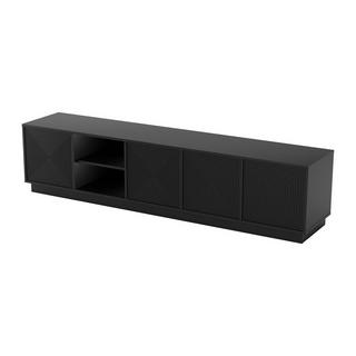 Vente-unique  TV-Möbel hängend mit 4 Türen & 2 Fächern - MDF - Schwarz - MEZULIA 