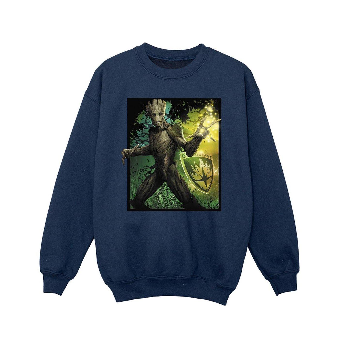 Image of Guardians Of The Galaxy Groot Forest Energy Sweatshirt Unisex Marine 140/146