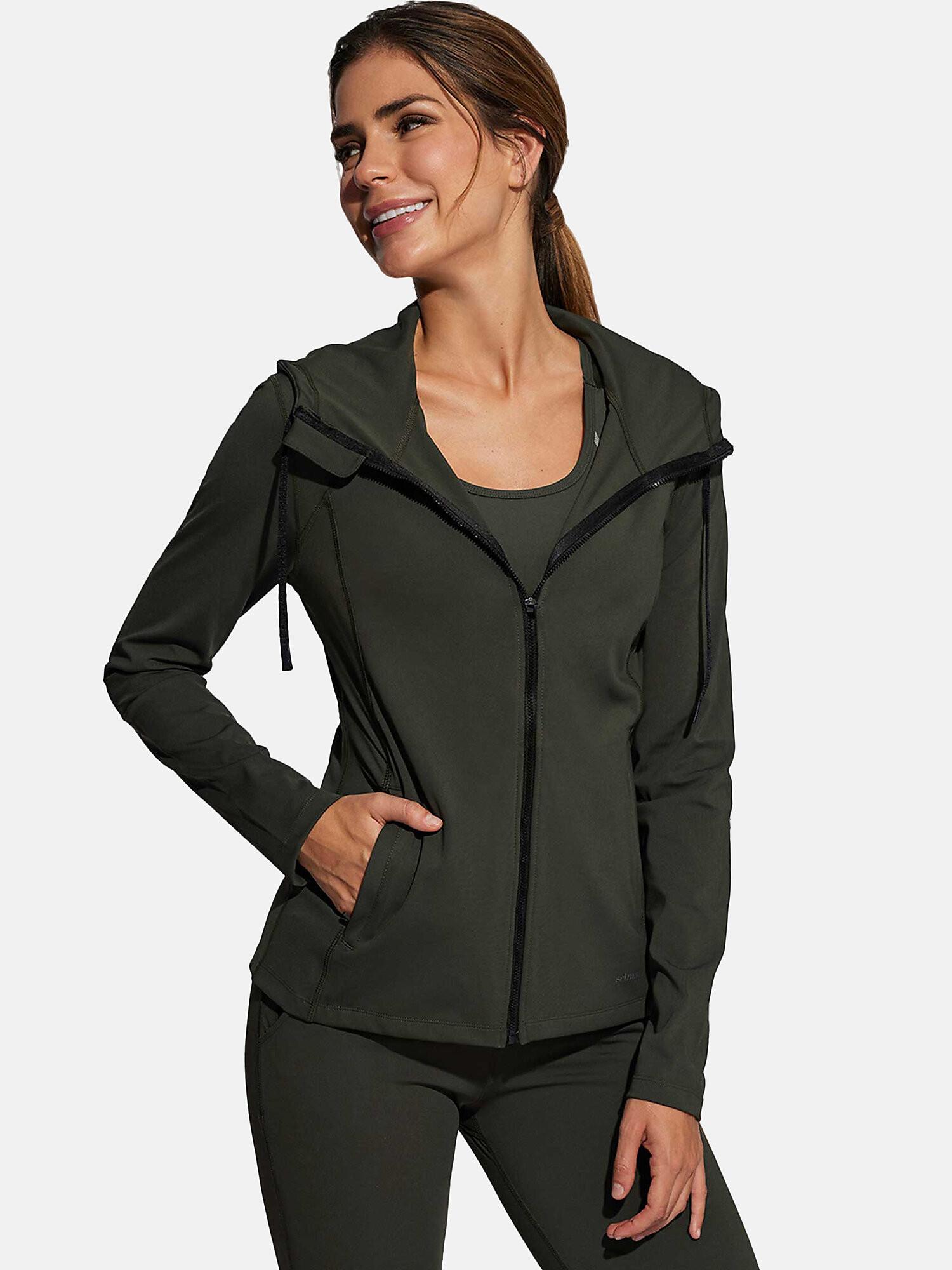 Image of Sportjacke Mit Reißverschluss Und Kapuze Tech St5 Unisex Grün L
