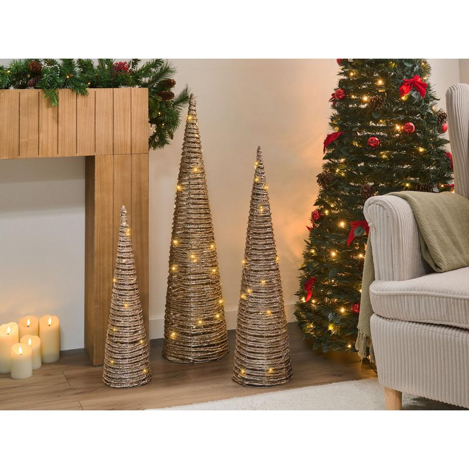 Beliani Lot de 3 décorations de Noël en Matière synthétique Moderne TUELSO  
