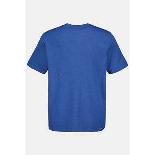 JP1880  T-shirt Basic en coton peigné, col rond bleu encre 