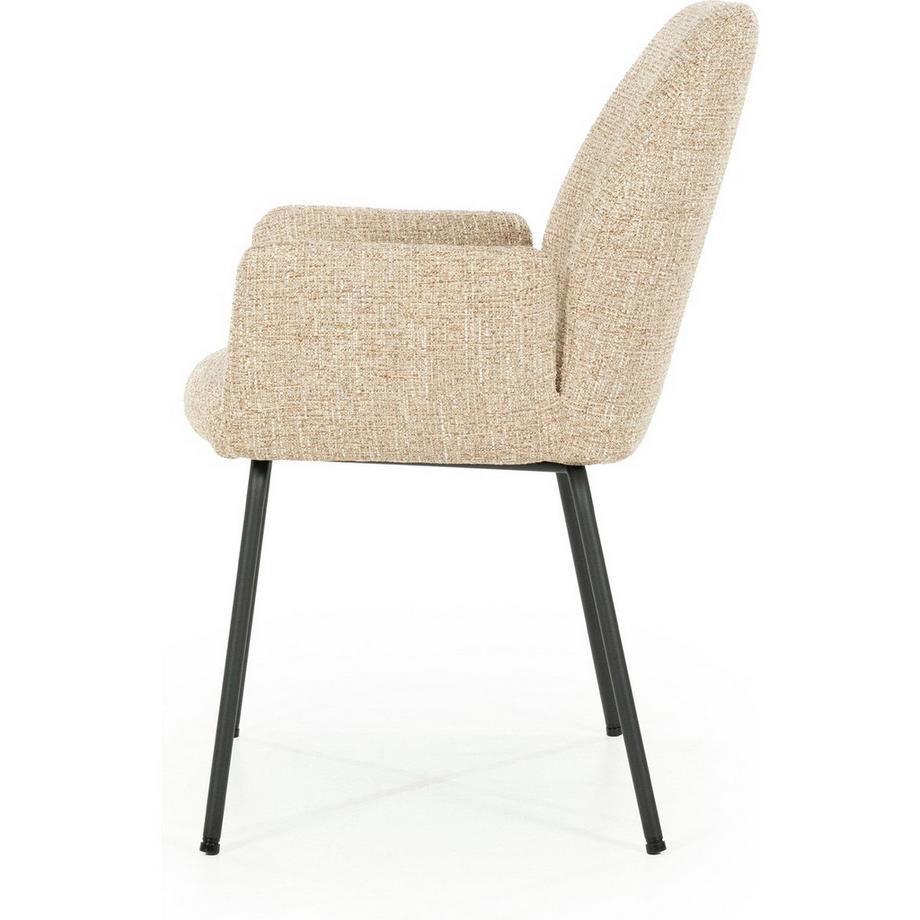 mutoni Chaise avec accoudoirs Indy Donna taupe  