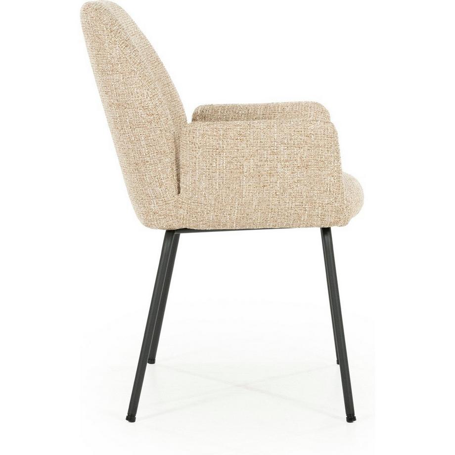 mutoni Chaise avec accoudoirs Indy Donna taupe  
