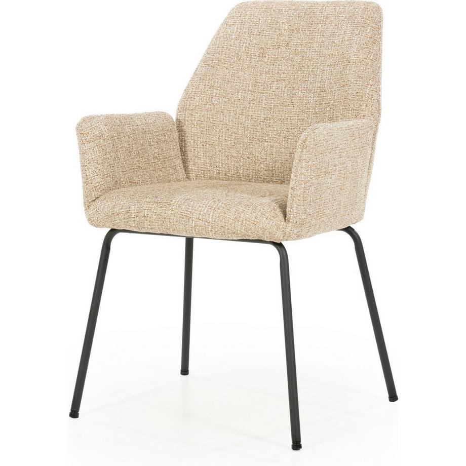 Chaise avec accoudoirs Indy Donna taupe