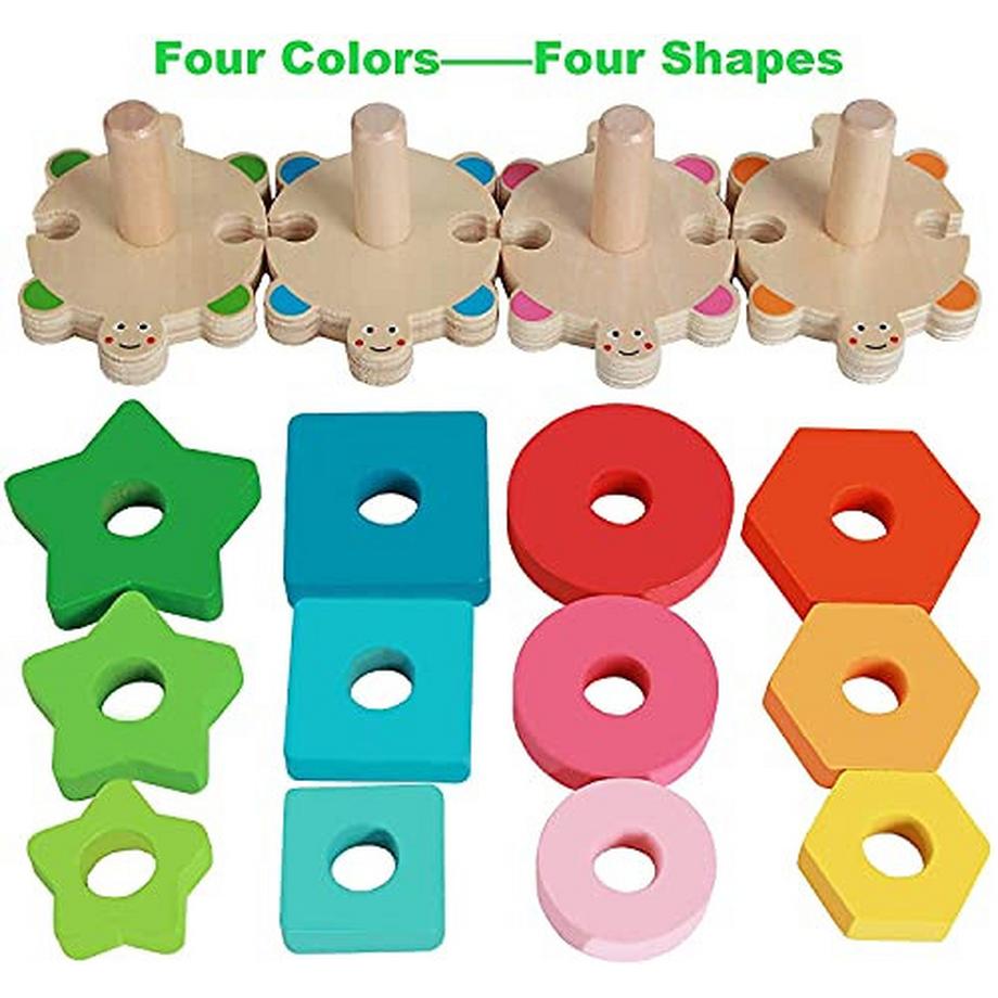 Activity-board  Jouet en bois à trier à partir de 1 an, jouet puzzle en bois pour bébé, jouet d'apprentissage de la motricité, jeu de tri des couleurs et des formes 