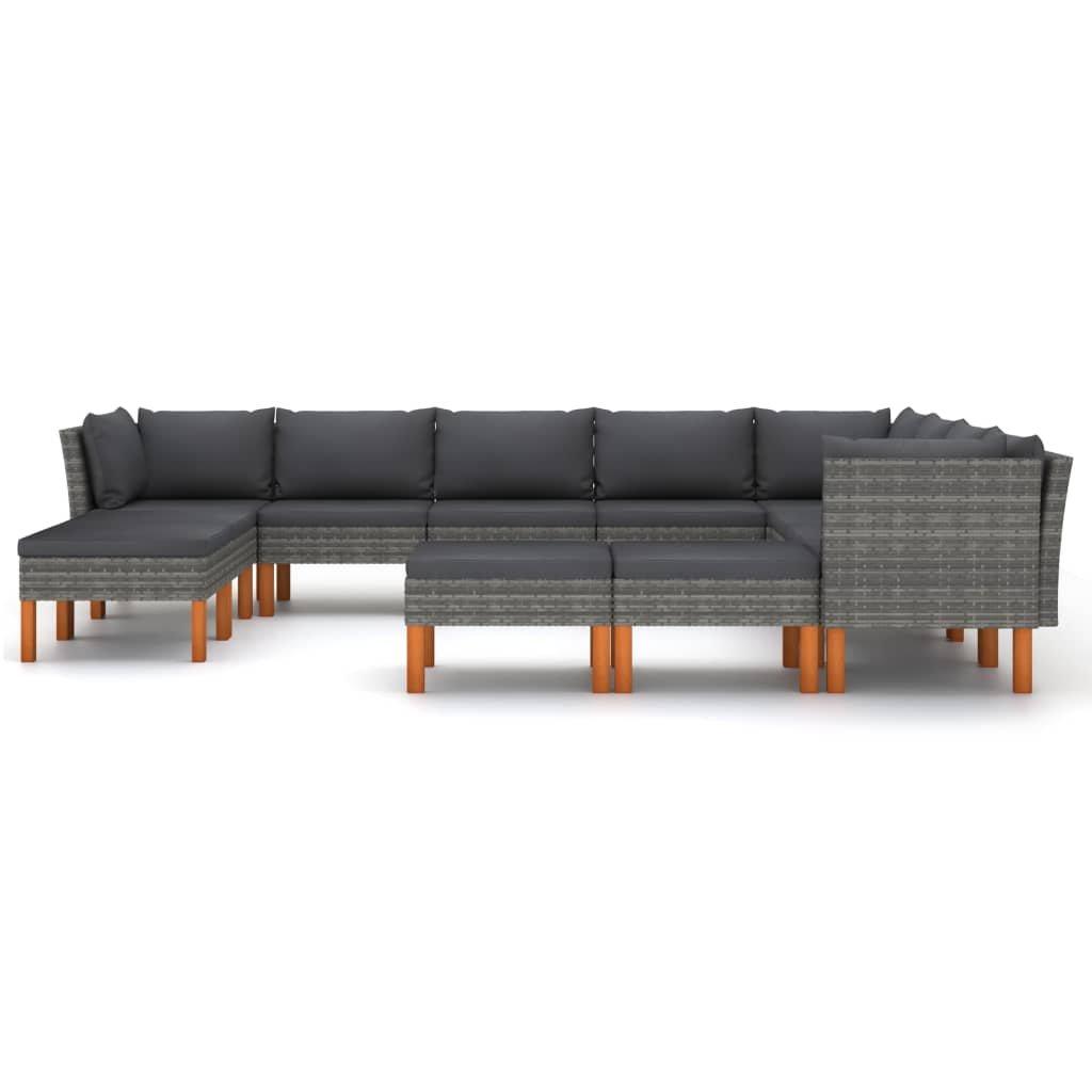 VidaXL Garten-sofa-set poly-rattan  