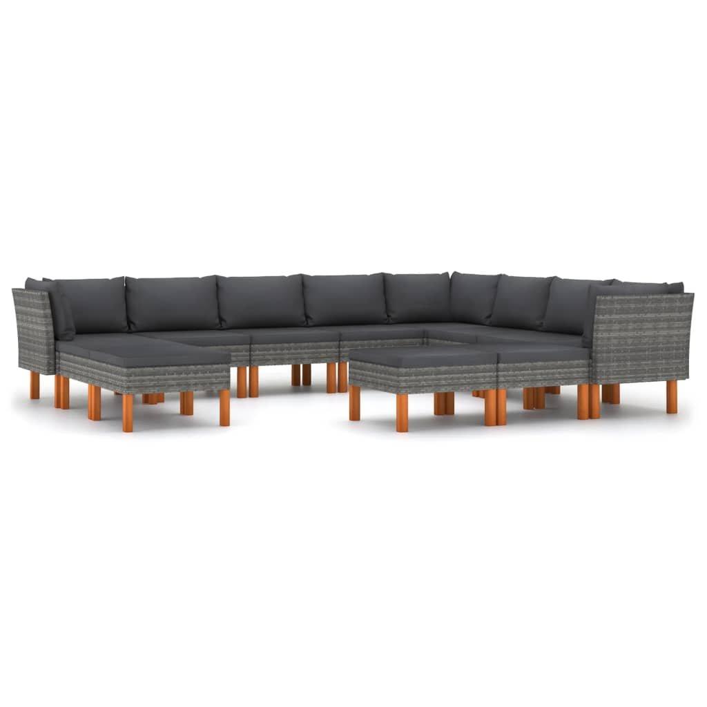 VidaXL Garten-sofa-set poly-rattan  