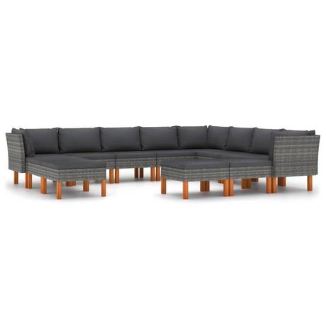 VidaXL Garten-sofa-set poly-rattan  