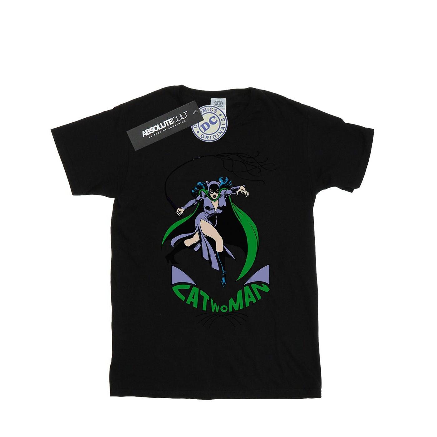 Image of Catwoman Whip Tshirt Mädchen Schwarz 140/146