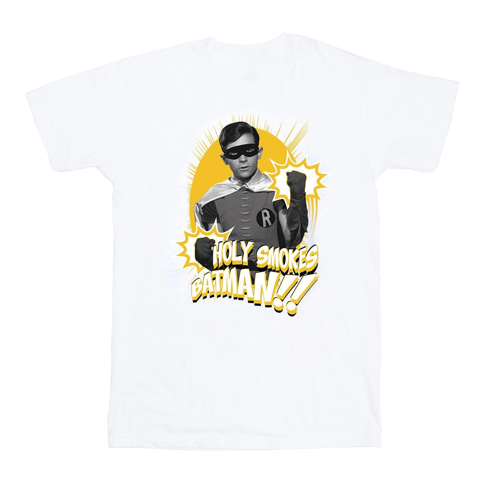 Image of Batman Tv Series Robin Holy Smokes Tshirt Jungen Weiss 116