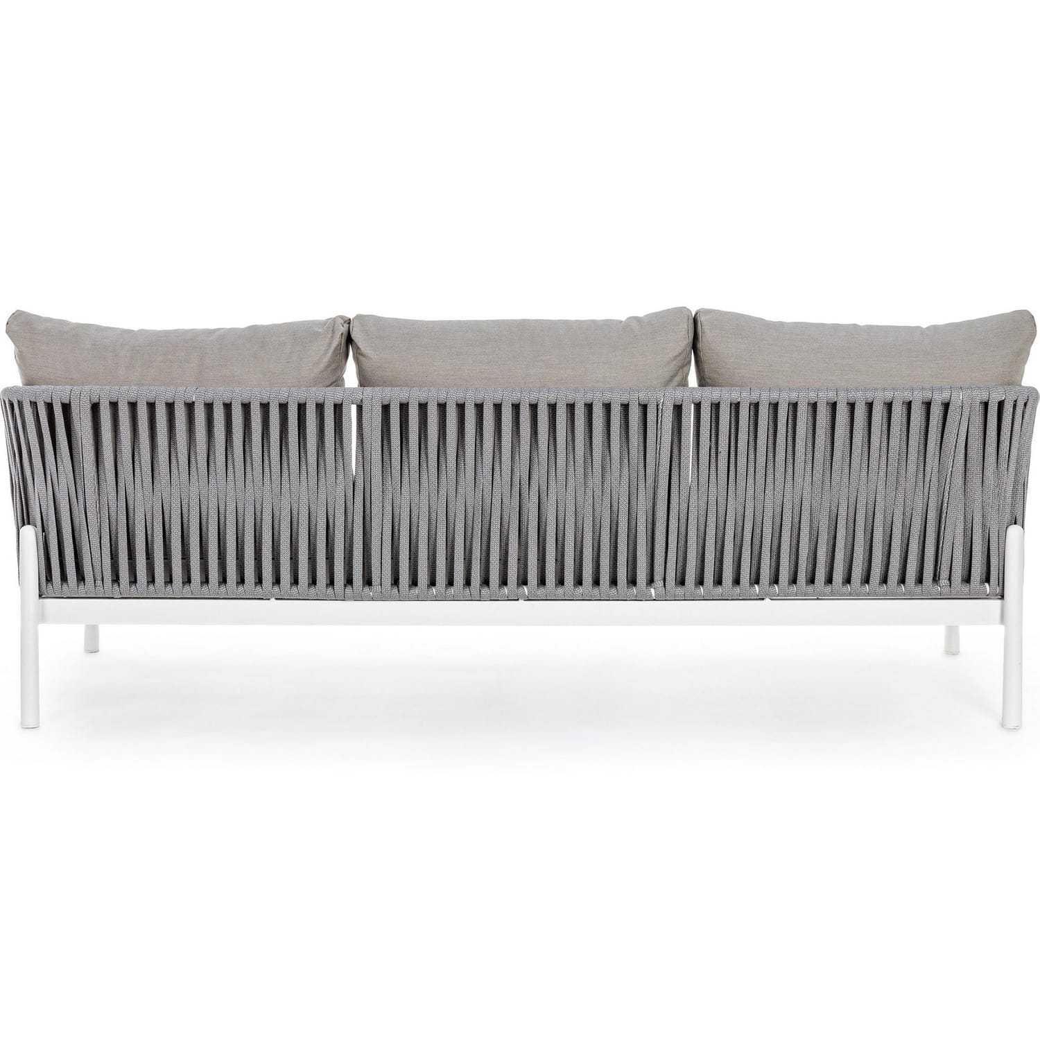 mutoni Gartensofa Florencia Dreisitzer mit Kissen weiss  