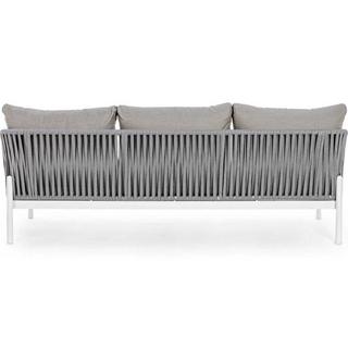 mutoni Gartensofa Florencia Dreisitzer mit Kissen weiss  