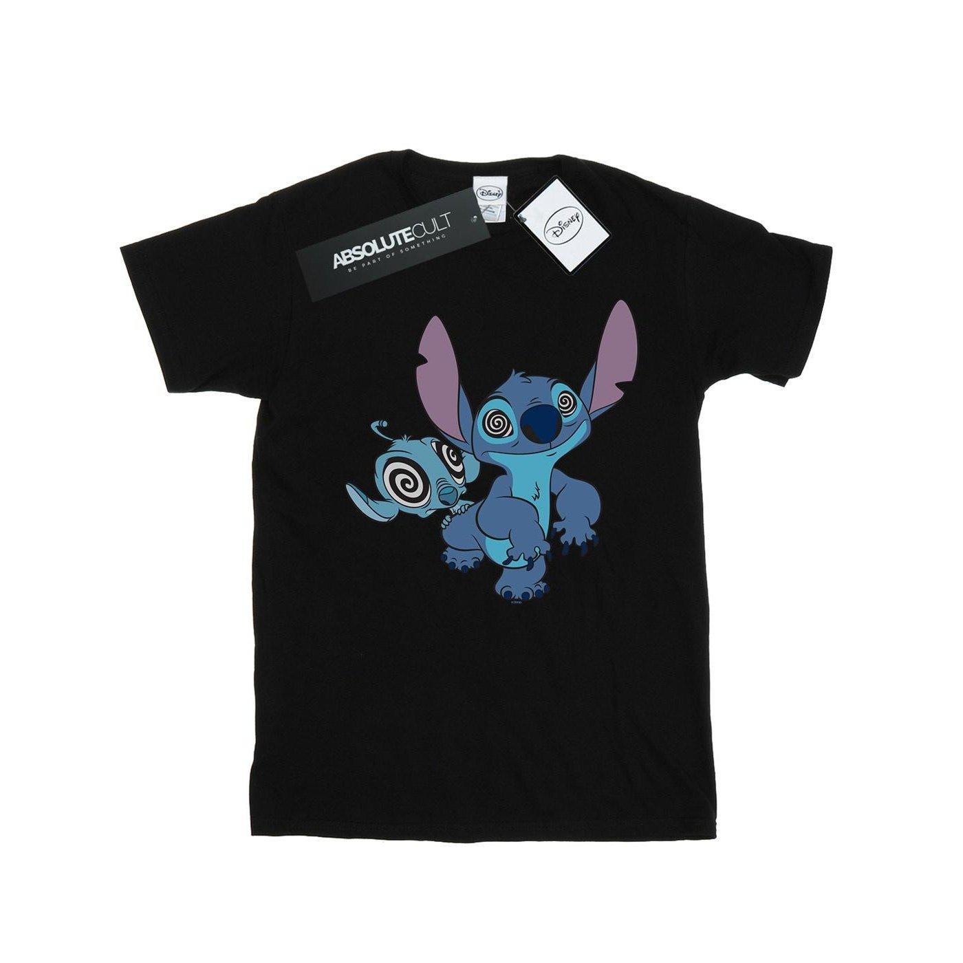 Image of Lilo And Stitch Hypnotized Tshirt Unisex Schwarz 152-158
