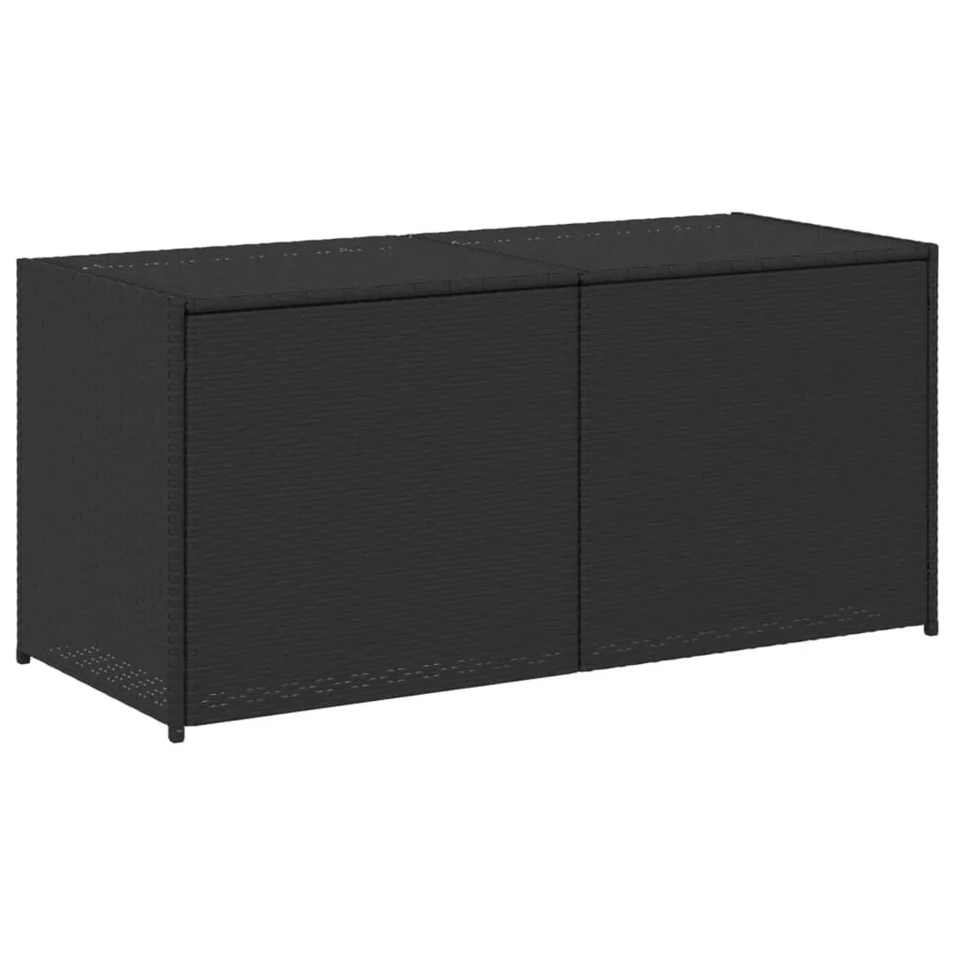 Contenitore Da Giardino Nero 283l In Polyrattan - Vidaxl