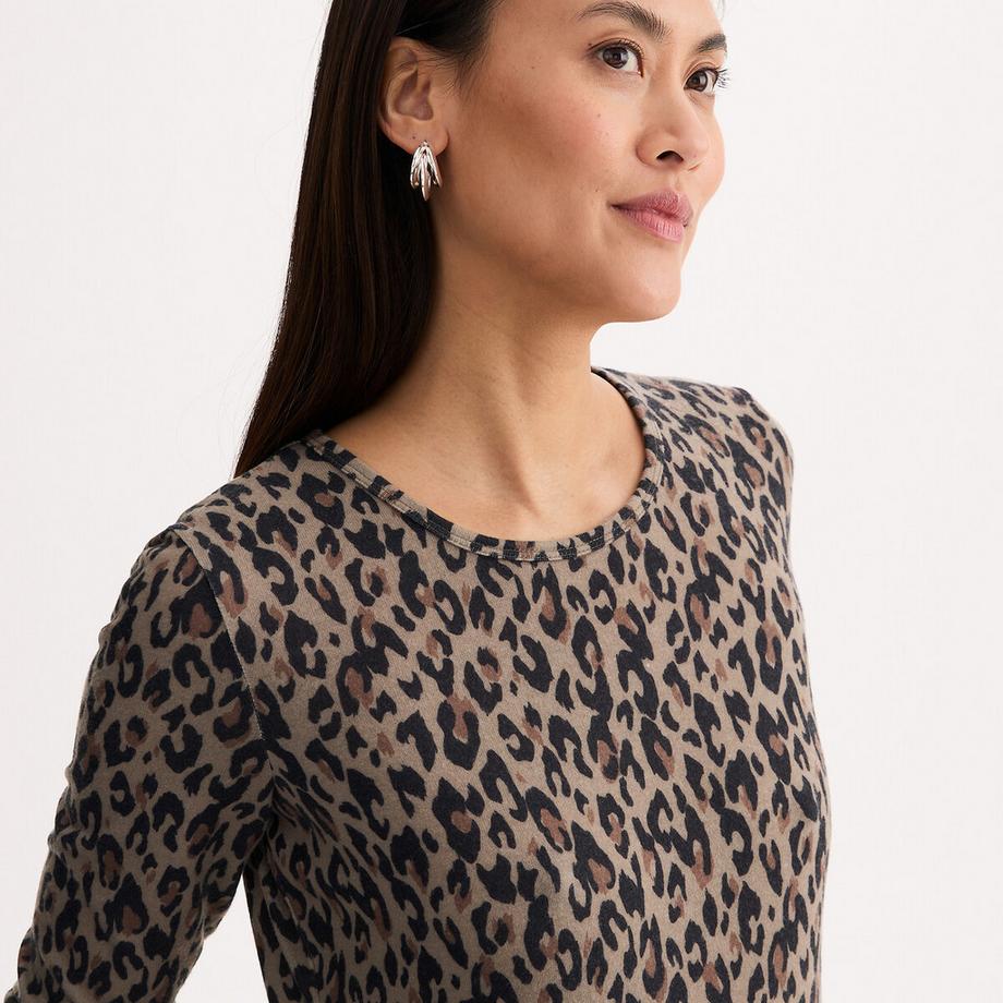 La Redoute Collections T-shirt imprimé en matière thermique brossée  