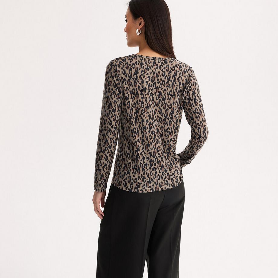 La Redoute Collections T-shirt imprimé en matière thermique brossée  