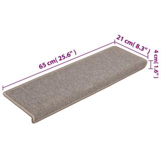 VidaXL Tapis d'escalier 15 pcs polypropylène  