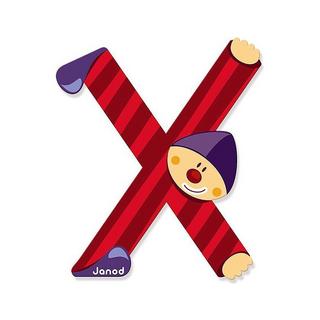 Janod Buchstaben Clown X  