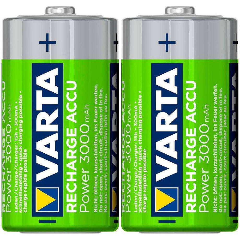 Nedis  Batteria ricaricabile Ni-MH C | 1,2 V DC | 3000 mAh | precaricata | 2-Blister | HR14 | Verde/Giallo 