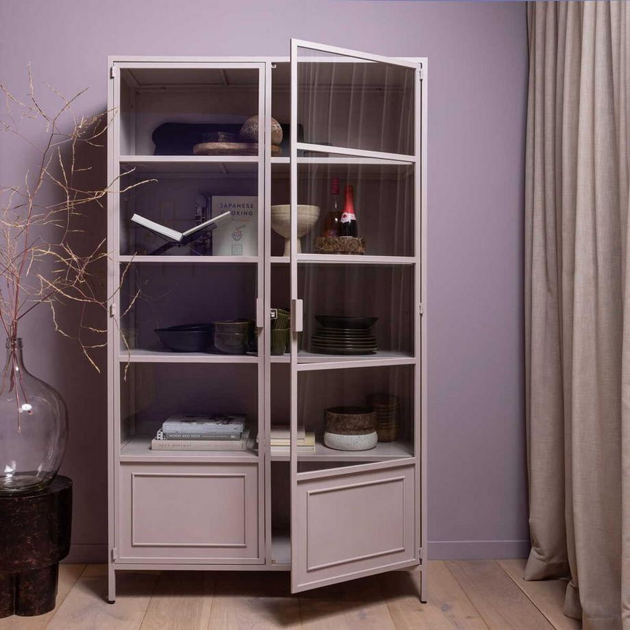 mutoni Vitrinenschrank Ronja soft pink 110x189  