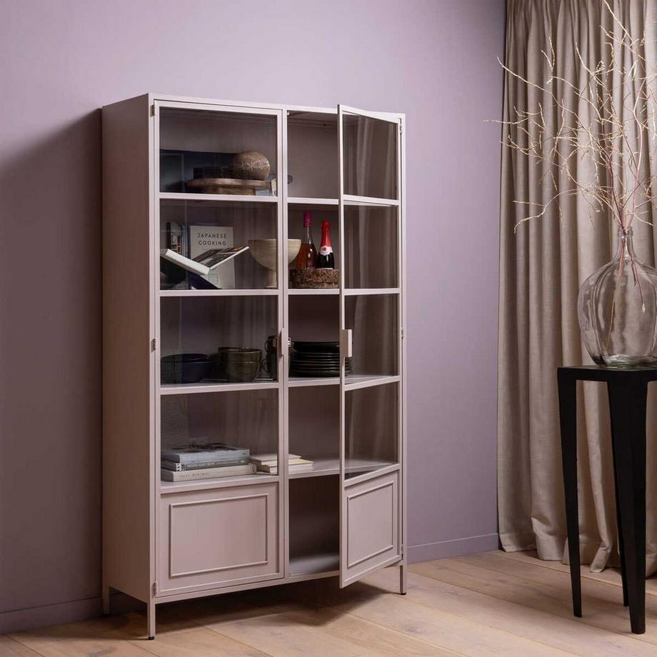 mutoni Vitrinenschrank Ronja soft pink 110x189  