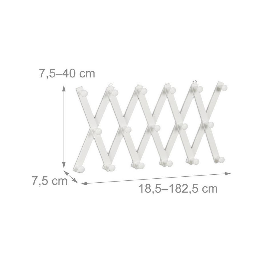 Northix Appendiabiti da parete retrattile in legno  