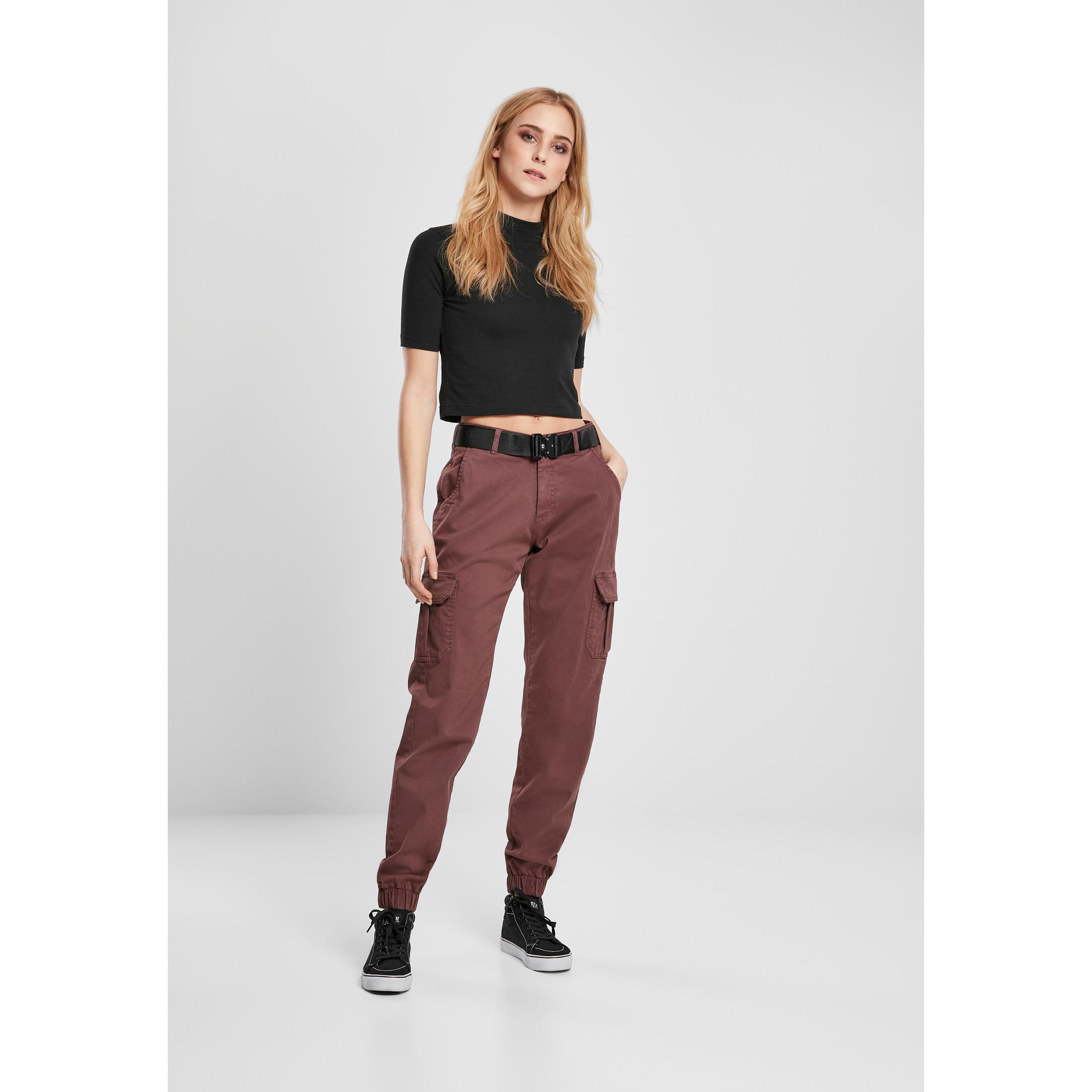 URBAN CLASSICS  pantalon high waist cargo 