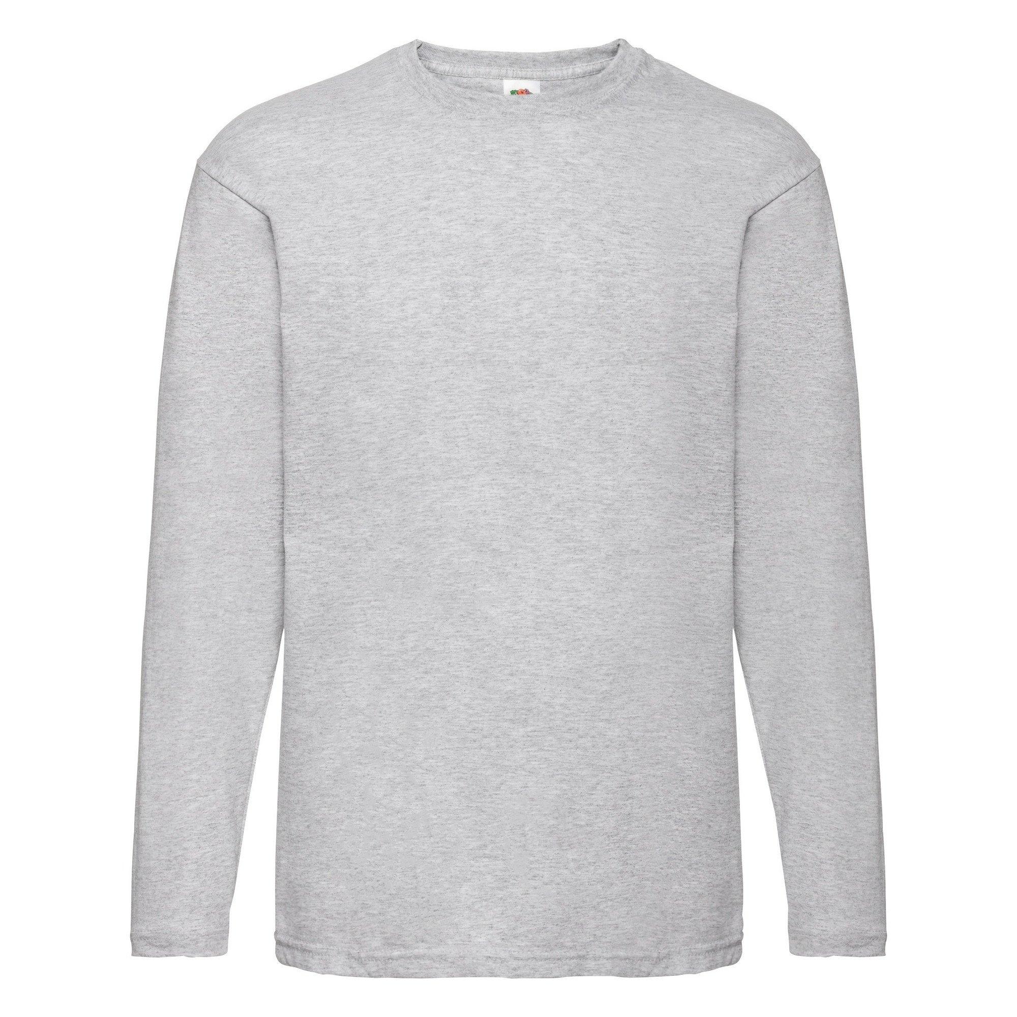 Image of Valueweight Crew Neck Langarm-t-shirt Herren Grau 5XL