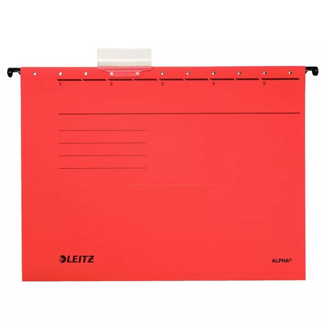 Leitz – Hängemappe Alpha A4 19853025 rot 5 Stück, One Size
