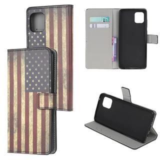 Cover-Discount  Galaxy Note 10 Lite - Leder Hülle Us Flagge 