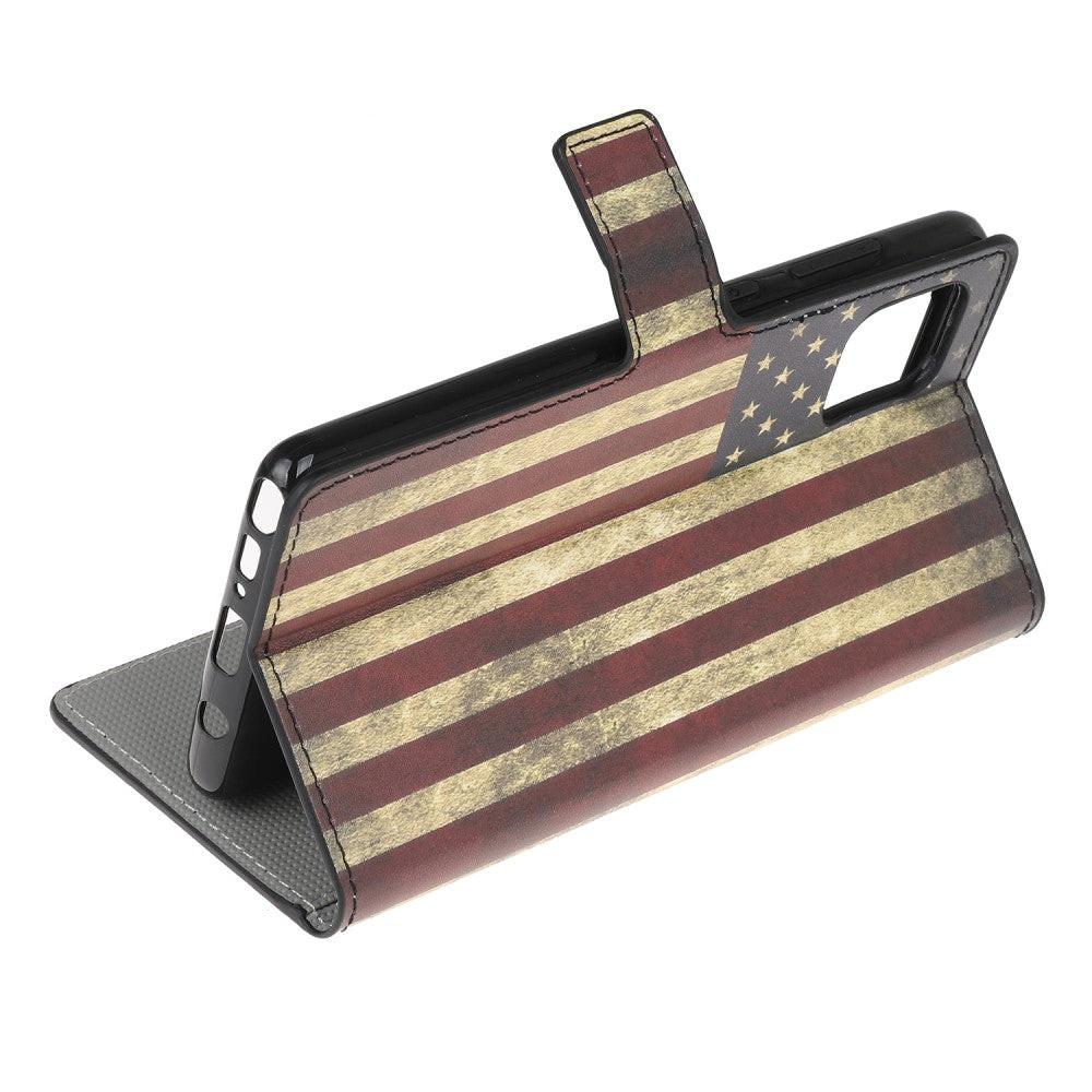 Cover-Discount  Galaxy Note 10 Lite - Leder Hülle Us Flagge 