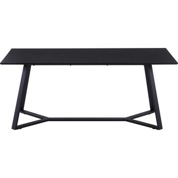 Table à manger gris foncé-noir avec structure en métal 180x90