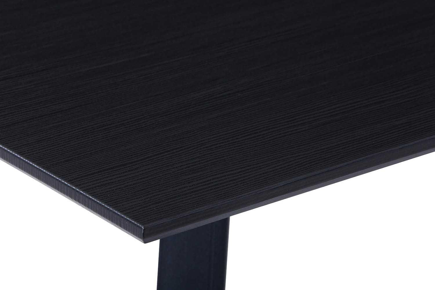 mutoni Table à manger gris foncé-noir avec structure en métal 180x90  