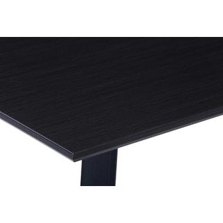 mutoni Table à manger gris foncé-noir avec structure en métal 180x90  