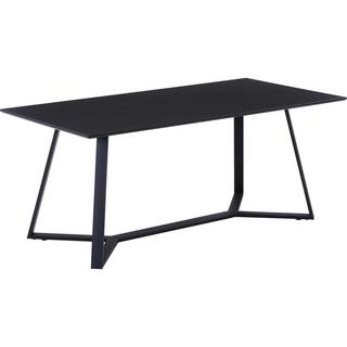 mutoni Table à manger gris foncé-noir avec structure en métal 180x90  