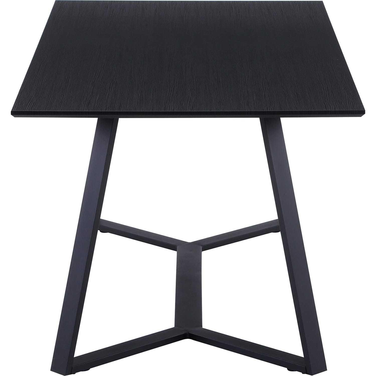 mutoni Table à manger gris foncé-noir avec structure en métal 180x90  