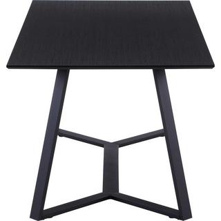 mutoni Table à manger gris foncé-noir avec structure en métal 180x90  