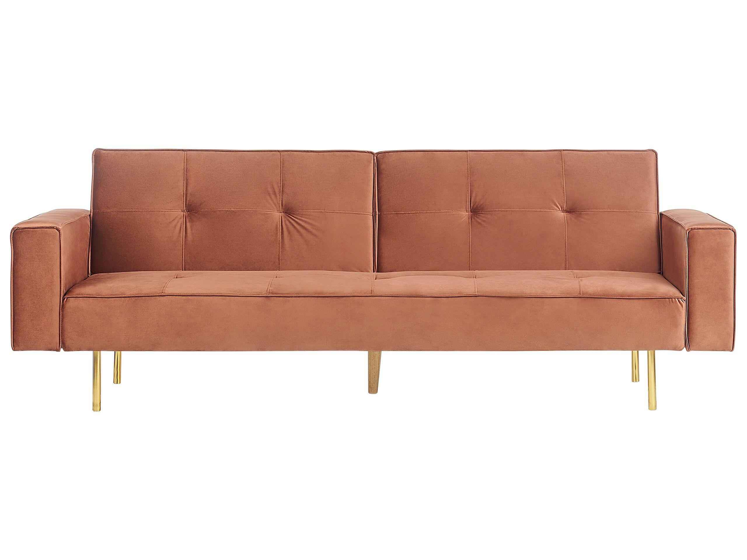 Image of Schlafcouch aus Samtstoff Modern VISNES Schlafcouch aus Samtstoff Modern VISNES