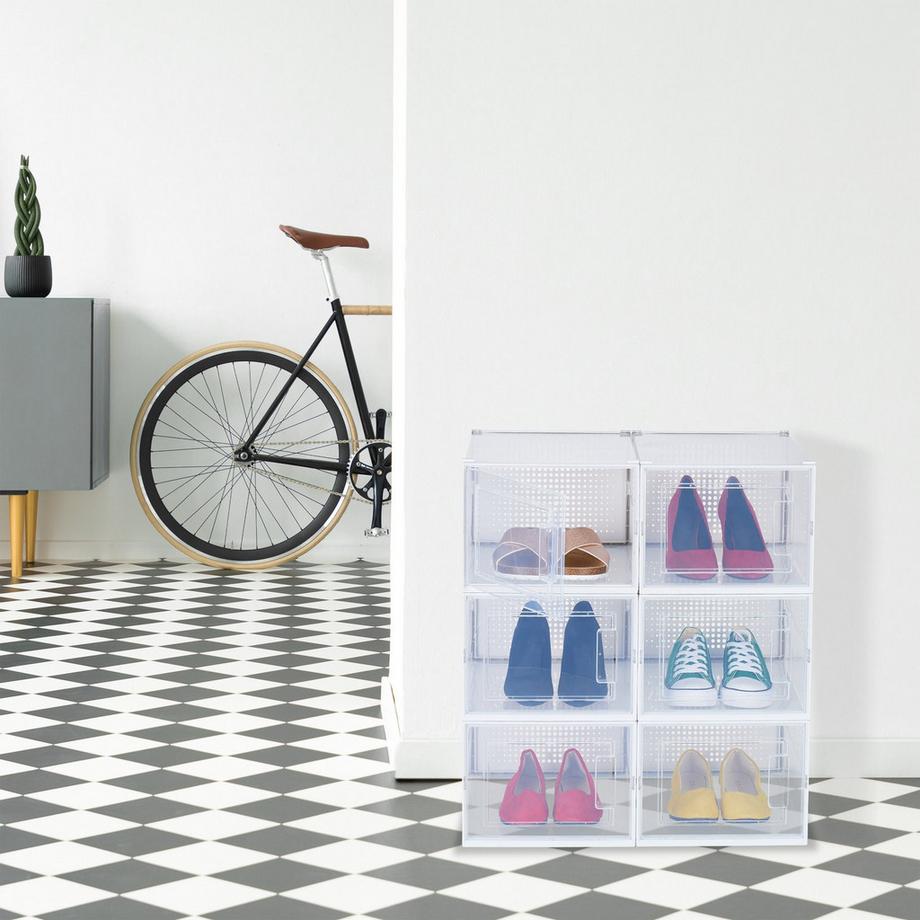 Northix Schuhaufbewahrungsboxen, 6er-Set  