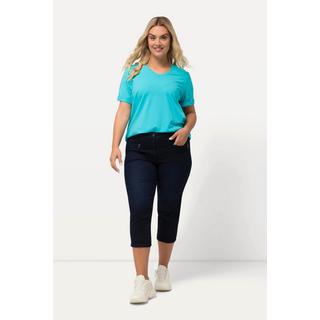 Ulla Popken  7/8-Jeans Mony, Elastikbund, Reißverschlusstaschen 