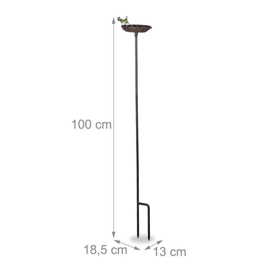 B2X  Vogelbad aus Gusseisen mit Erdspieß 