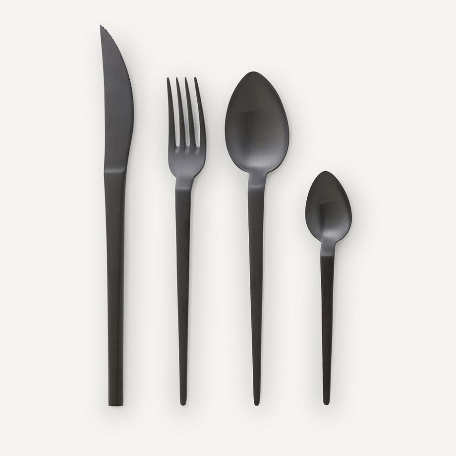 AM.PM  Ménagère 16 pièces inox noir mat 