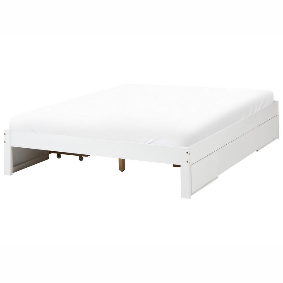 Beliani Letto con cassetti contenitore senza testata en Legno di caucciù  GIAT  