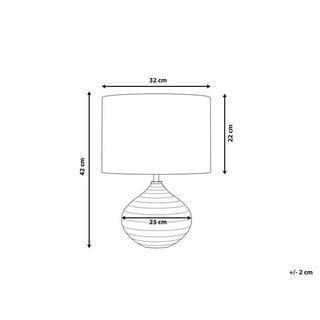 Beliani Tischleuchte aus Keramik Modern KUBAN  