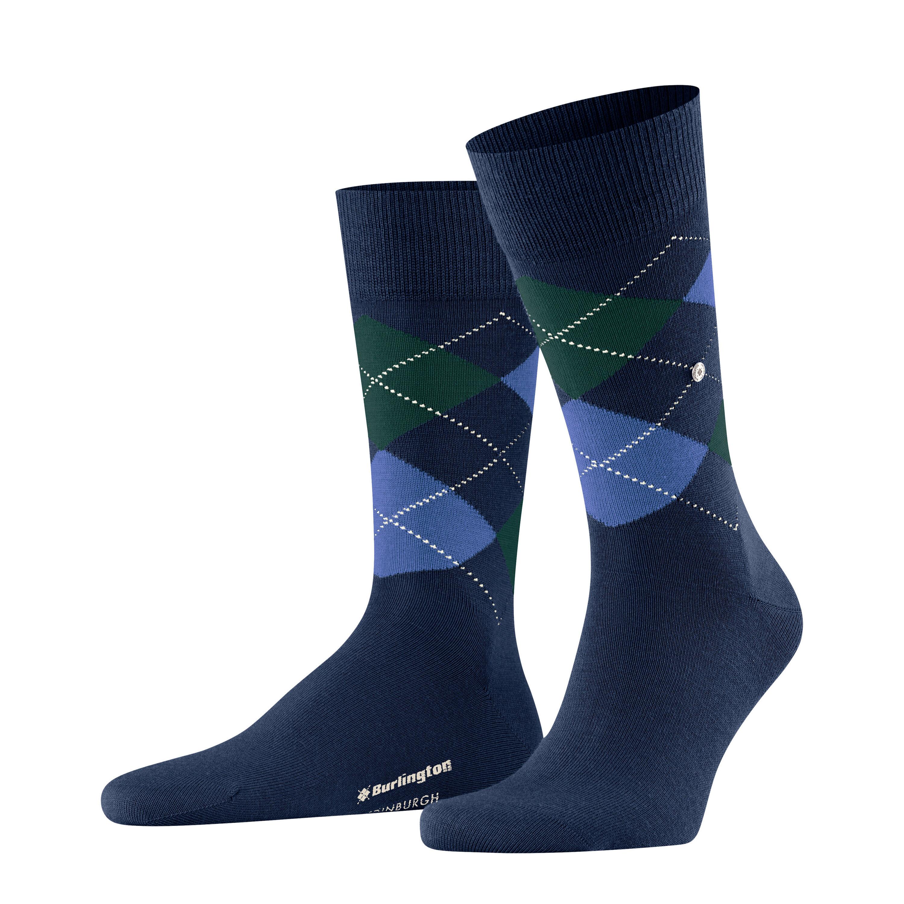 Burlington Edinburgh Chaussettes Motif Losanges  