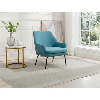 Vente-unique Fauteuil en tissu bleu PALMARELO  