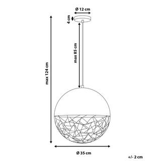 Beliani Lampe suspension en Acier Rétro PADMA  